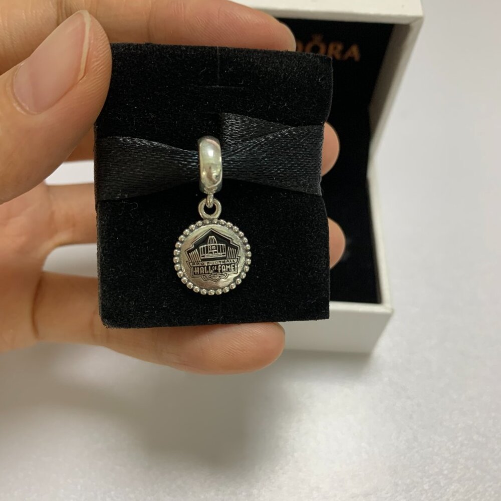 Pandora Pro Football Hall of Fame Charm Pendant|S925 Sterling Silver Jewelry